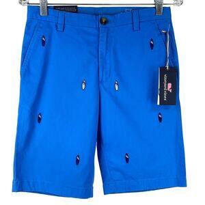 Vineyard Vines Boys Surfboard Embroidered Stretch Breaker Shorts Size 16 NWT